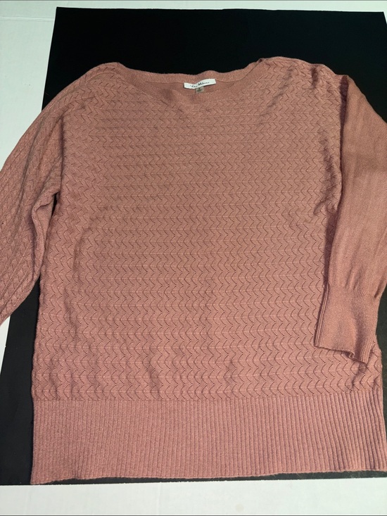 Vila Milano Sweaters - Women's Mauve Crewneck Knit Sweater - Lightweight Textured Pullover